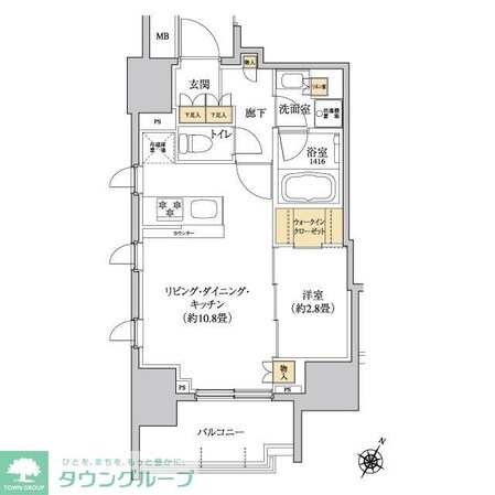 グレーシアフィット三軒茶屋の物件間取画像